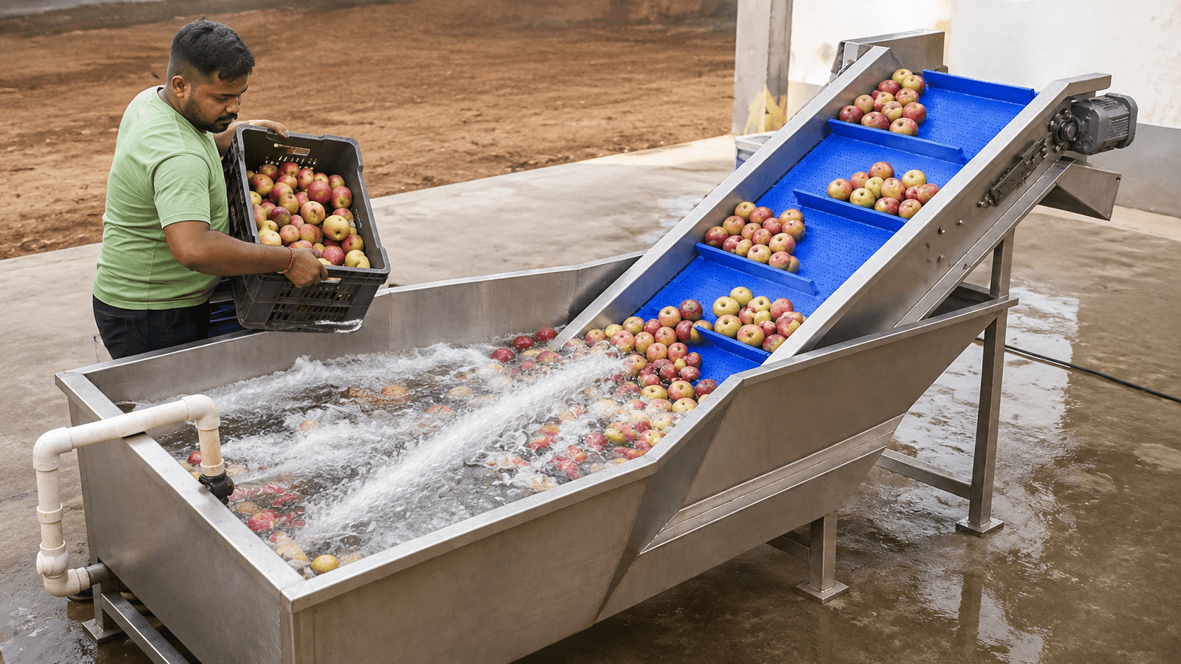 Apple Washing Machine in use