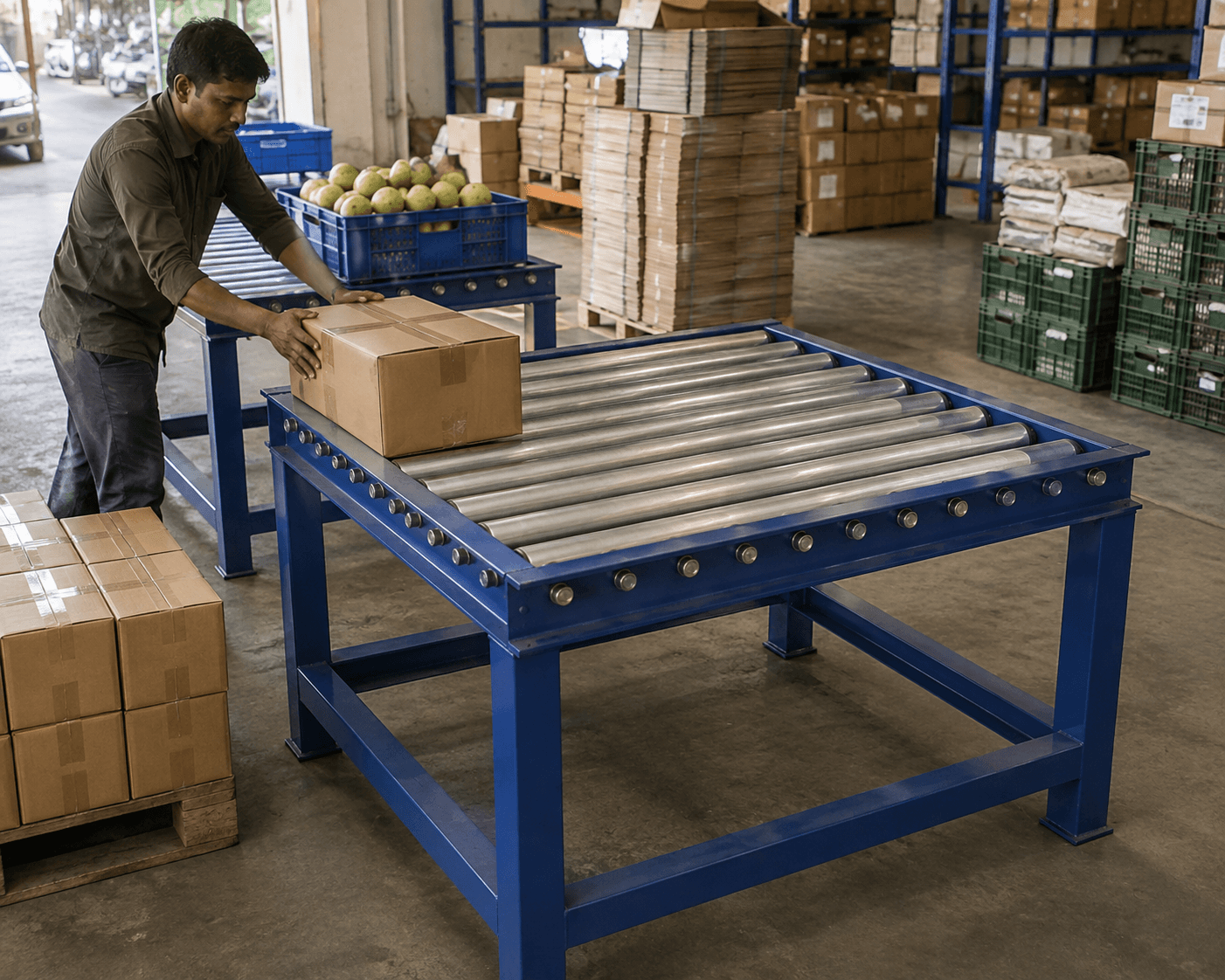 Roller Conveyor in use