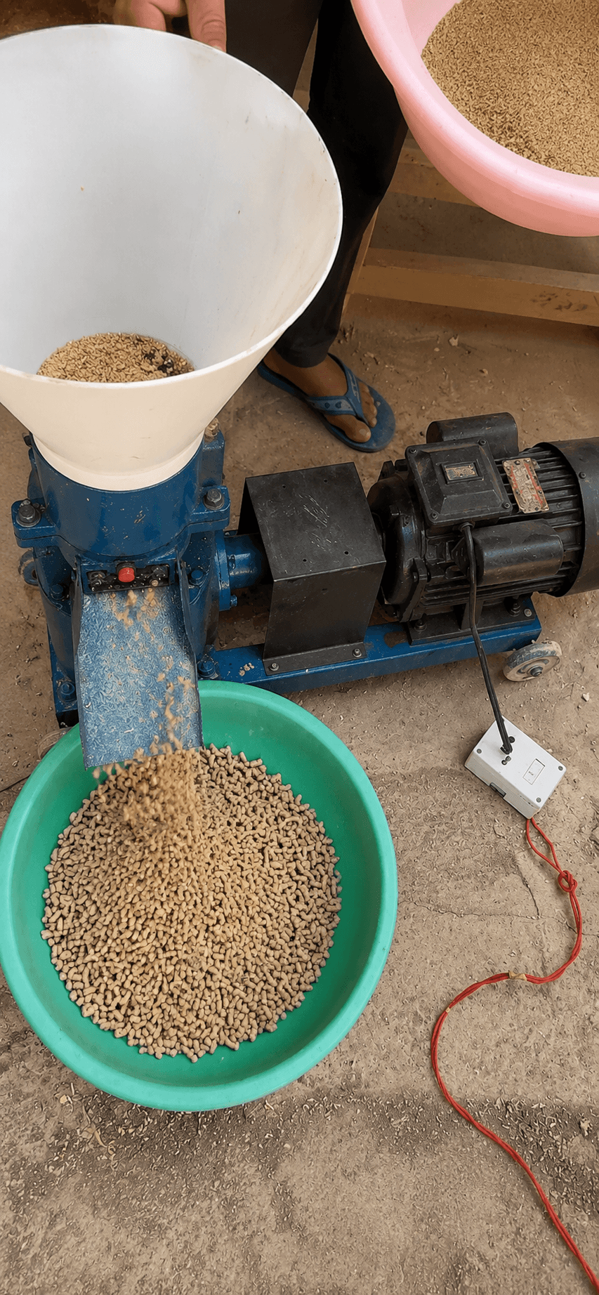 Cattle Feed Maker in use