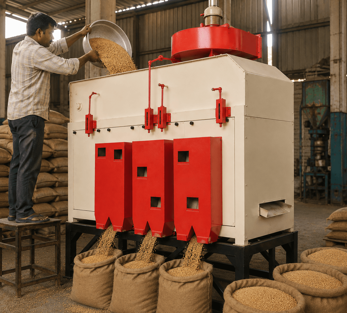 Seed Processing Machine in use