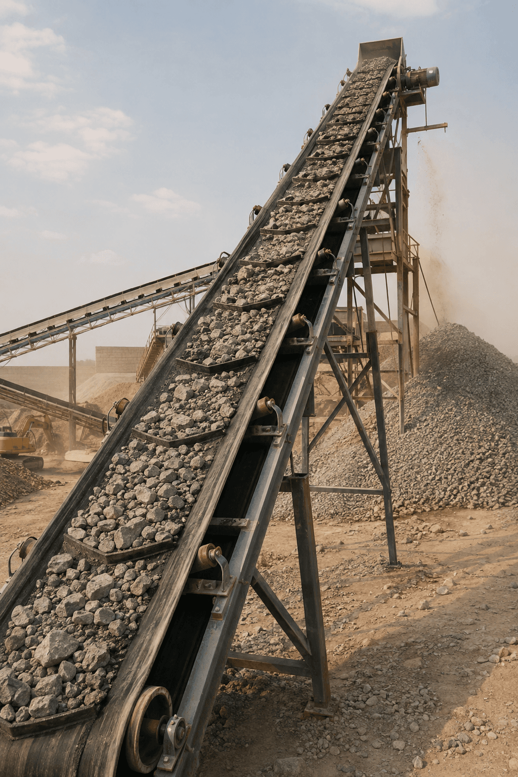 Stone Crusher Conveyor in use